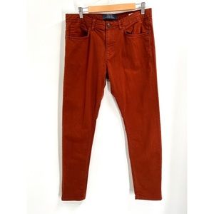 ZARA MAN Burnt Orange Daily Business Casual Denim Jeans Size 31
